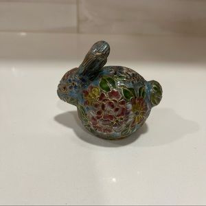 Cloisonné blue bunny